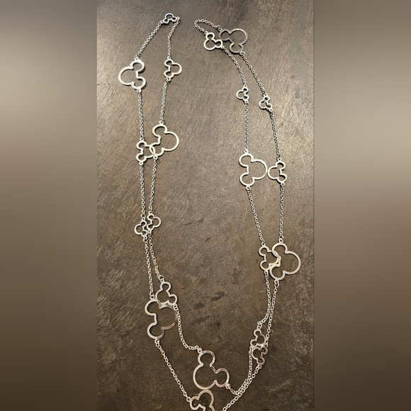 Disney Mickey Mouse Icons 30" Double Necklace EUC 60" Long (Doubles to 30") - Picture 1 of 8